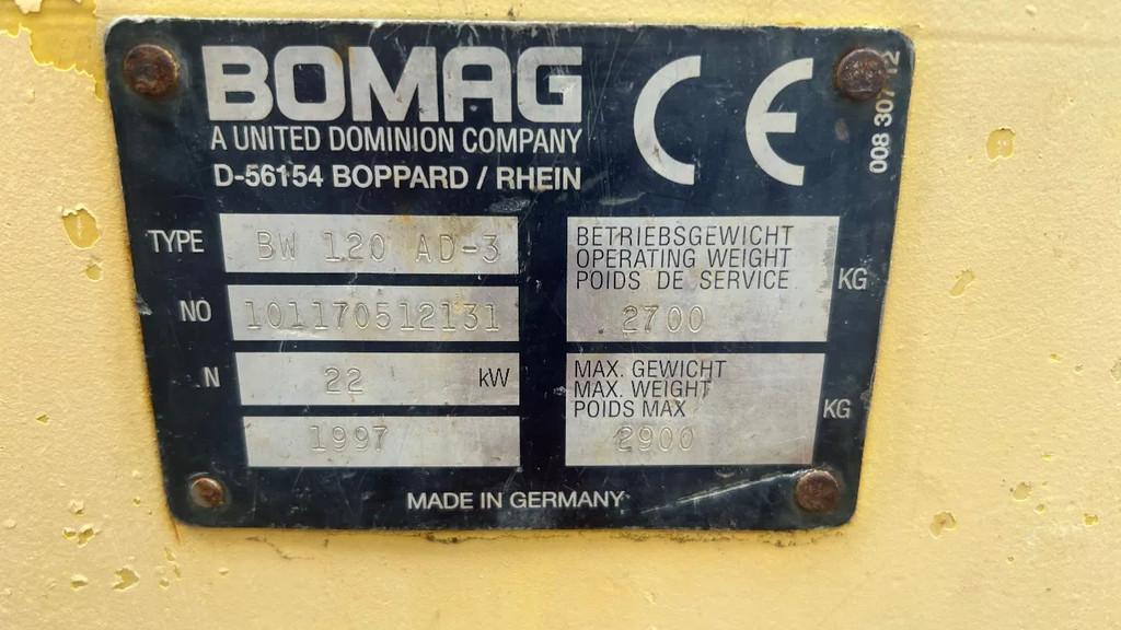 Bomag BW120 AD - 3 | Doppeltrommel | Tandemwalze (BJ 1997)