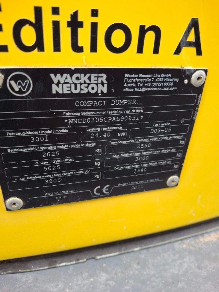 Wacker Neuson Wieldumper 3001s